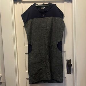 Midi Dress Gray and Purple